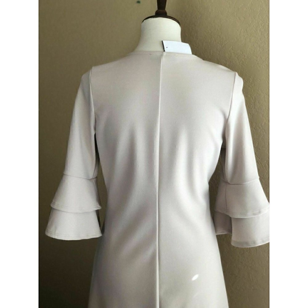 The Vanity Room Womens Beige Ruffle Sleeve Dress M - Picture 10 of 11